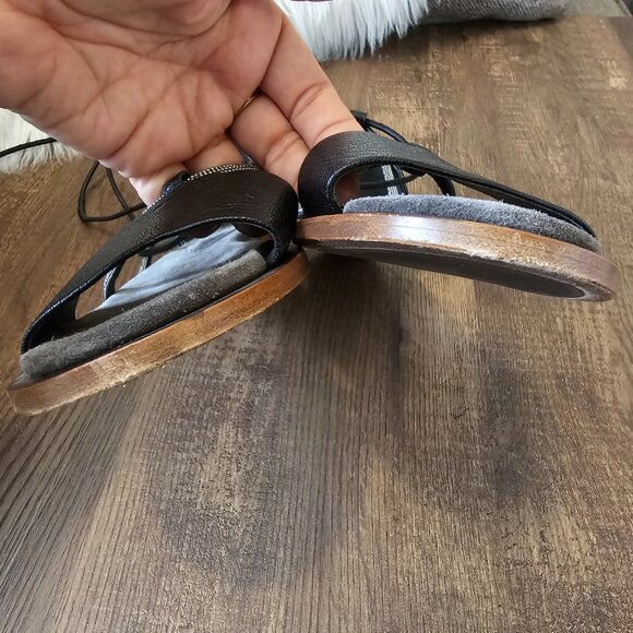 Brunello Cucinelli Monili Leather Ankle-Wrap Flat Gladiator Sandals,EU38.5/US7.5 - Picture 4 of 10